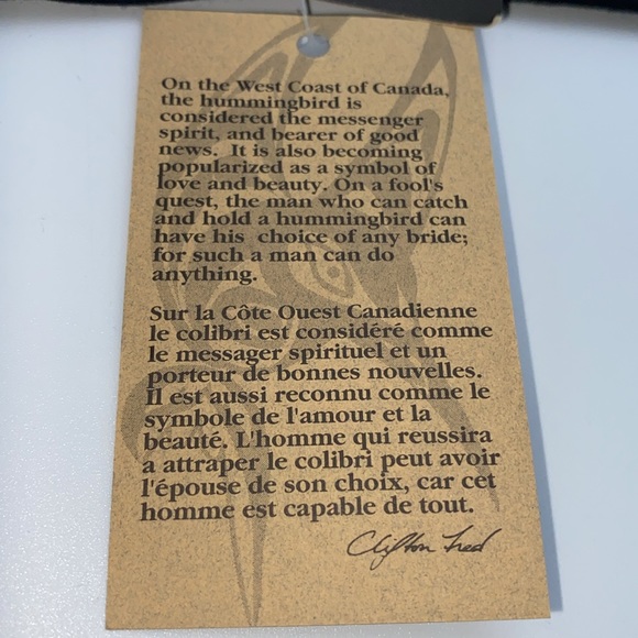 Native West Coast Clifton Fed Hummingbird Colibri Pot Holder Quilted Canada - Picture 6 of 12